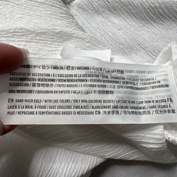 Abercrombie and Fitch Flowy Tank Top Small White Lace Double Strap Y2K Coquette - Picture 8 of 8